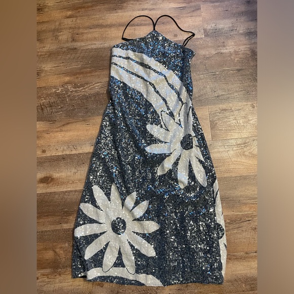 Farm Rio Sequin Floral Column Dress - Picture 5 of 5